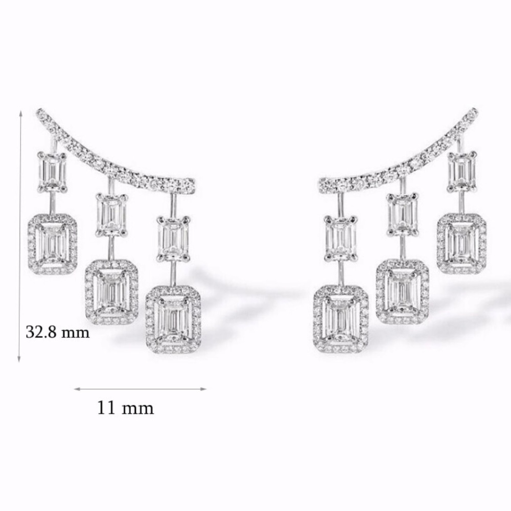 ✨🦋Gold Crystal Jacket Earrings🦋✨ - Picture 3 of 4